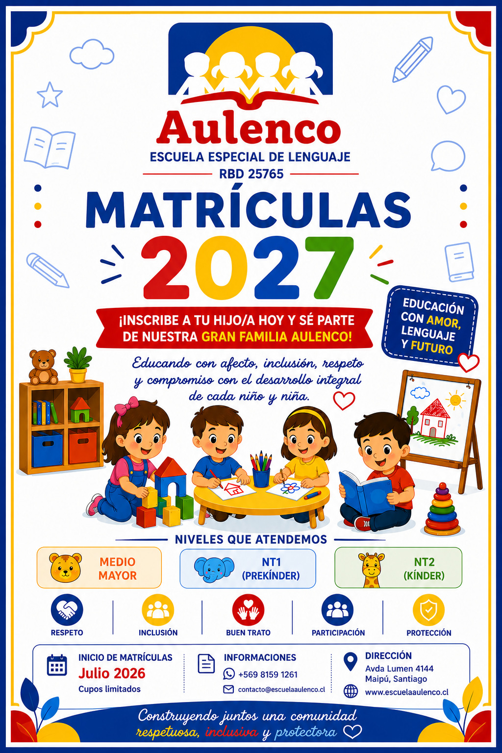 Matrículas Año escolar 2027